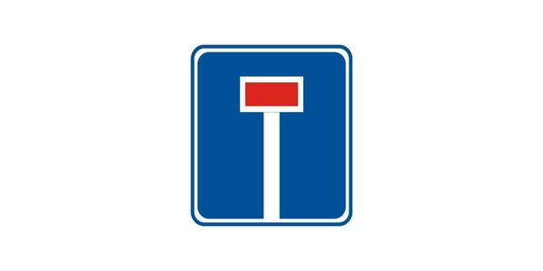 Image: rounded blue square with a white T-shaped bar capped by a short red rectangle.